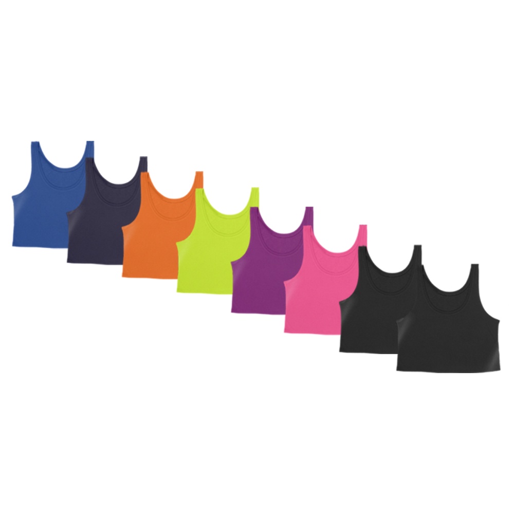Kit 8 Cropped Regata Cavado Good Look Dry Fit Proteção Solar UV Feminino Fitness Academia Treino Blusinha Confortável