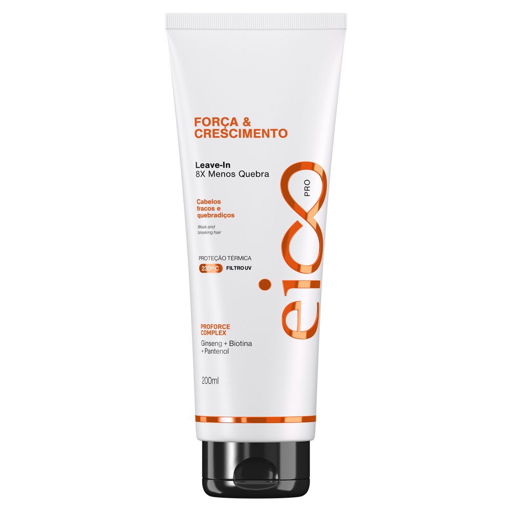 Eico Pro Creme Leave-in Antiquebra Protetor Térmico Filtro Solar Força e Crescimento 200ml em Oferta na Shopee