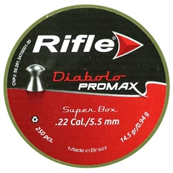 CHUMBINHO RIFLE DIABOLO PROMAX 5,5MM 14,5GR 250UN SUPER BOX