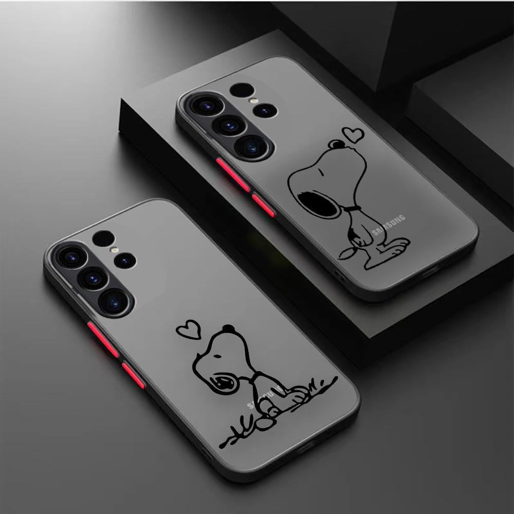 Capa De Telefone Para Samsung Snoopy Kiss Love Galaxy S21 S21FE S22 S20 S20FE S23 PLUS ULTRA S8 S9 S10 S10E S11 S30 S10