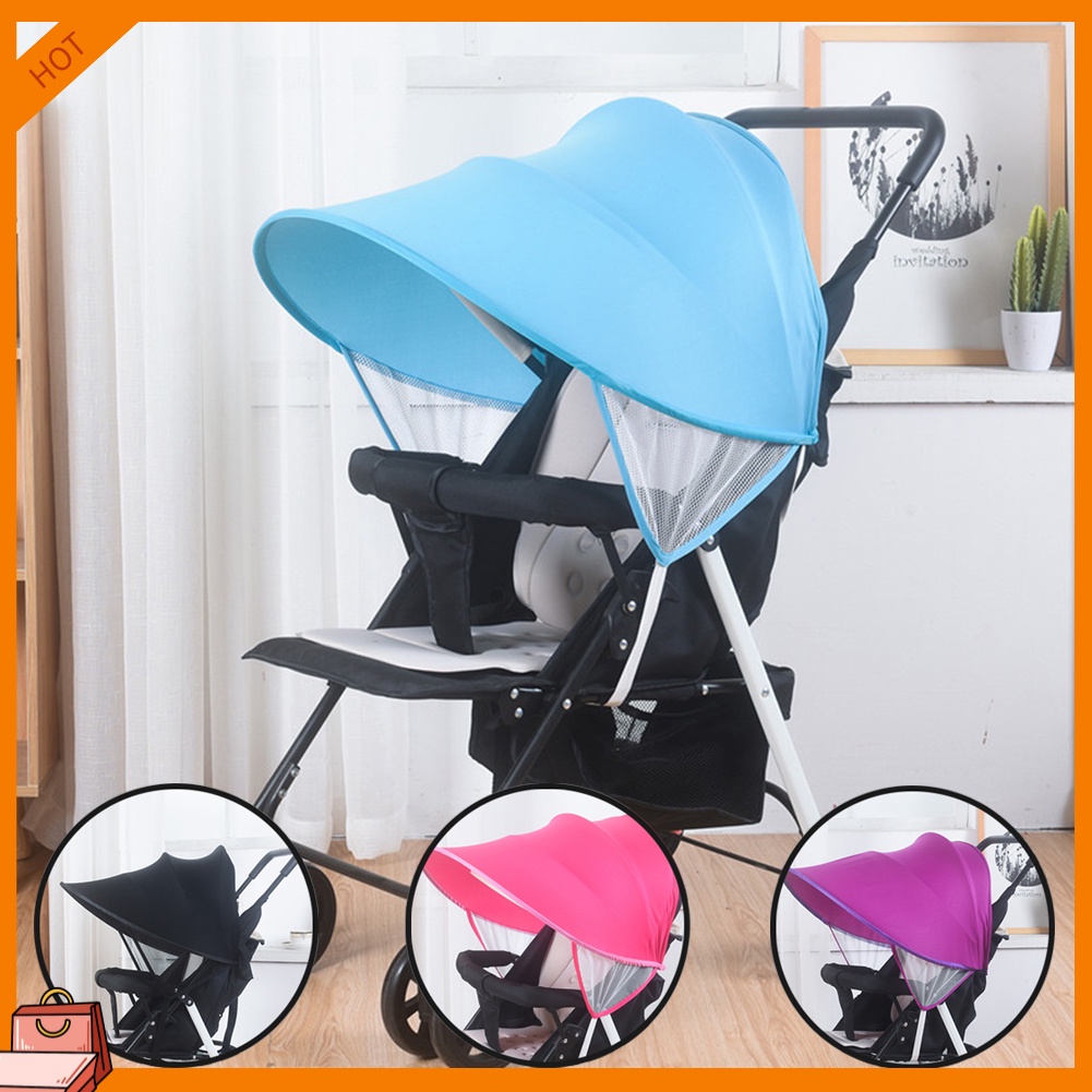 [EDR] Carrinho De Bebê Pram Pushchair Proteção Solar À Prova De Vento Capa Do Dossel Guarda-Sol