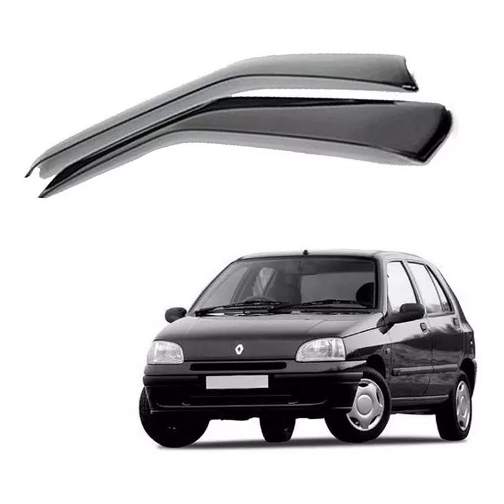 Calha De Chuva Defletor Clio 1996 A 1999 2 Portas Fume Tiger RN8550