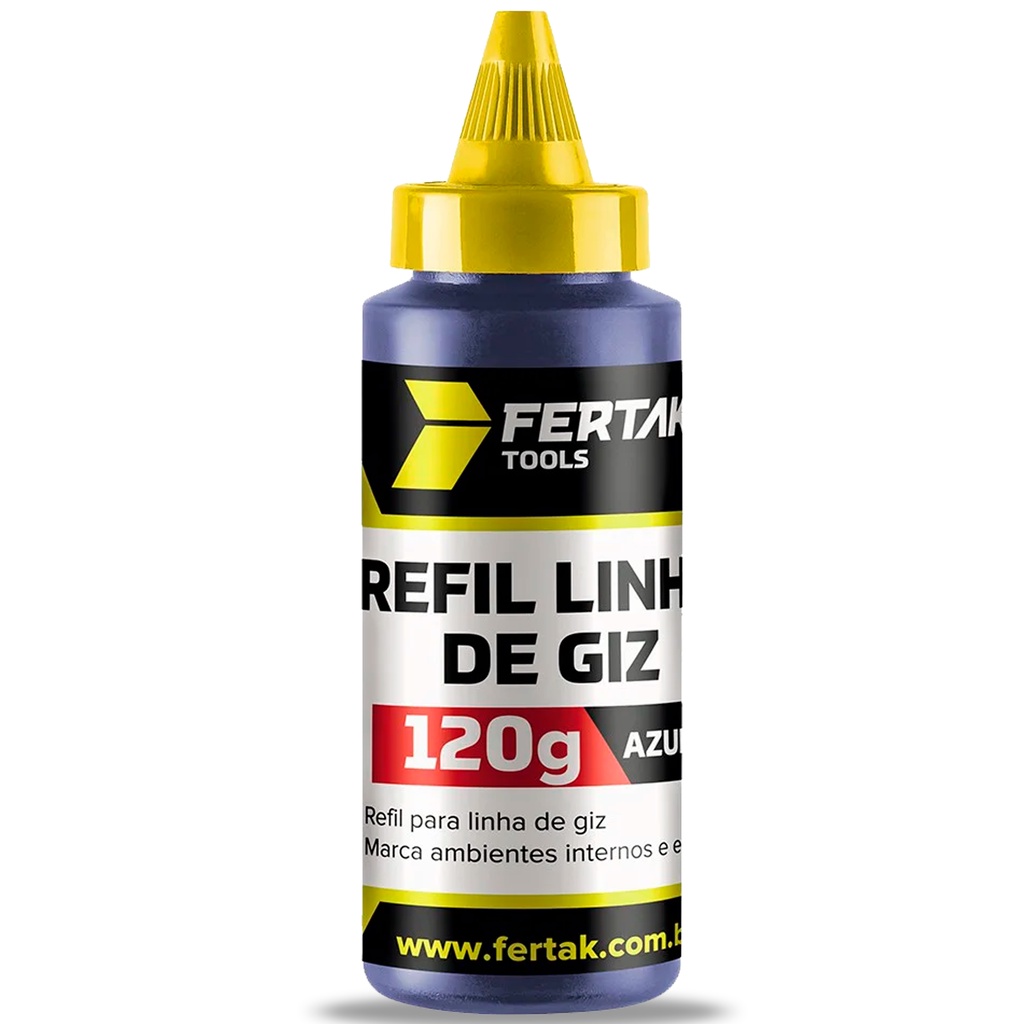 Refil Para Giz De Linha 120 Gramas Azul Fertak em Oferta na Shopee