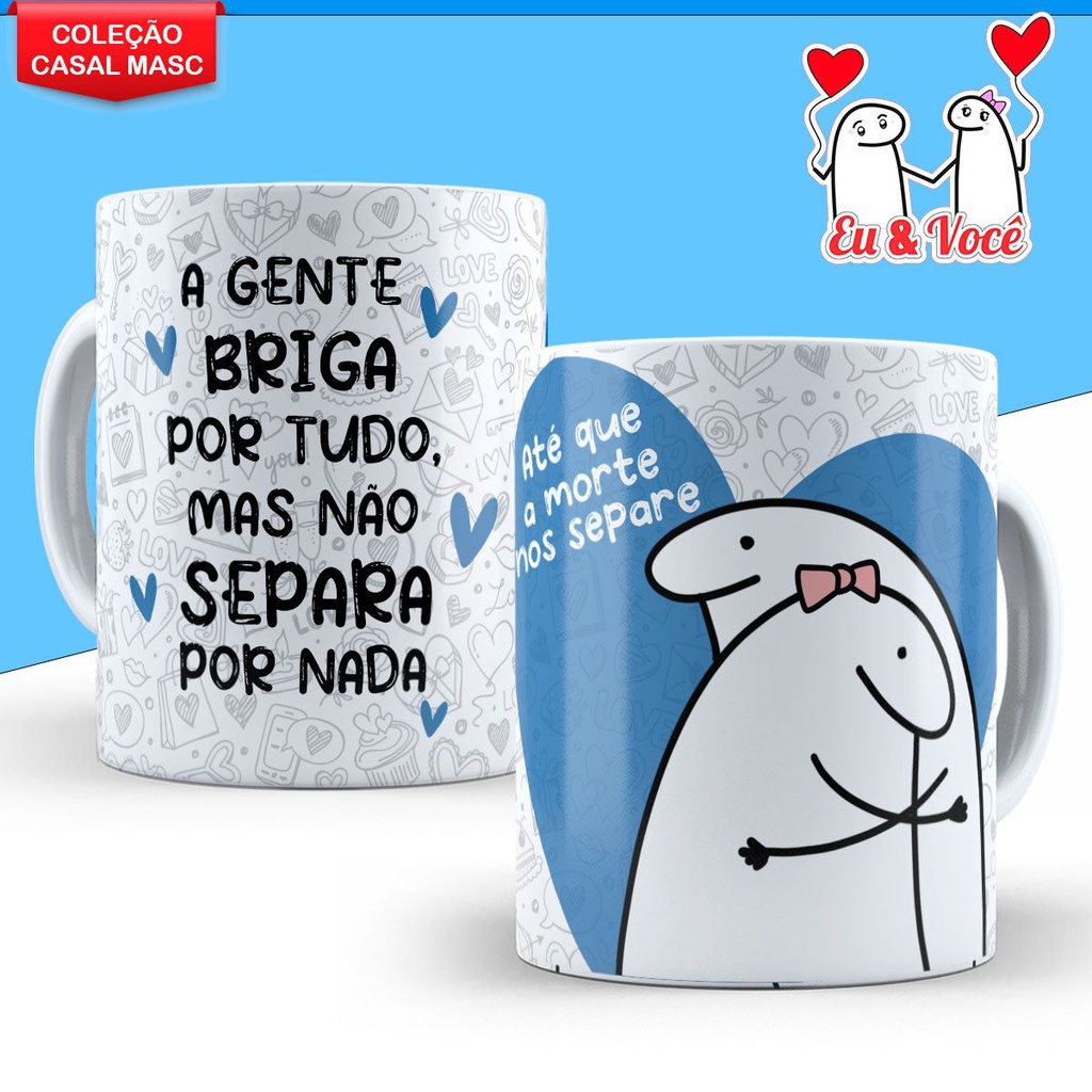 Caneca Casal Meme Divertida Dia dos Namorados Presente Namorado Namorada Flork Lembrancinha Homem Cesta Xicara 325ml