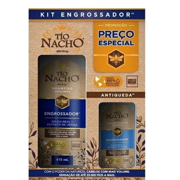 Kit Tio Nacho Engrossador Shampoo 415ml + Condicionador 200ml — R$ 49,99 em Shopee