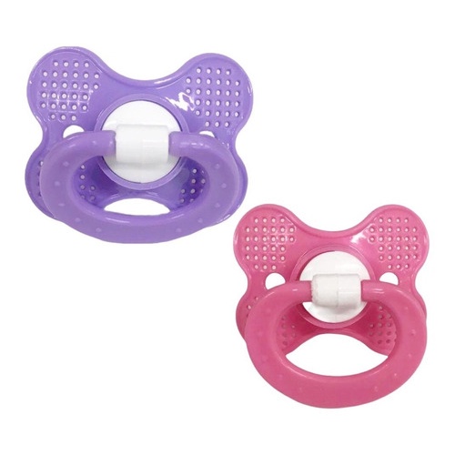 2 Chupetas Rendinha Bico 100% Silicone Baby Nany Blister