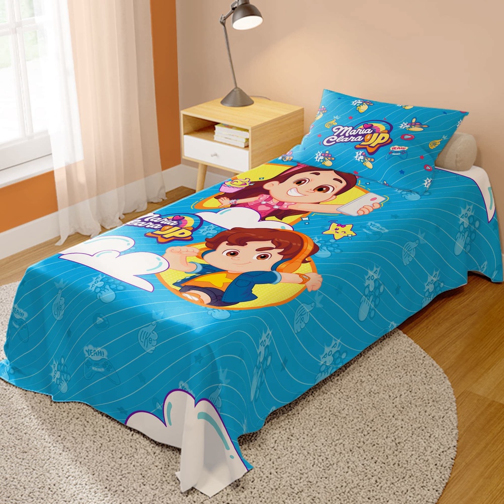 Jogo De Cama Infantil 2 Peças Lençol e Fronha Kids Maria Clara e JP — imagem 2 de 2