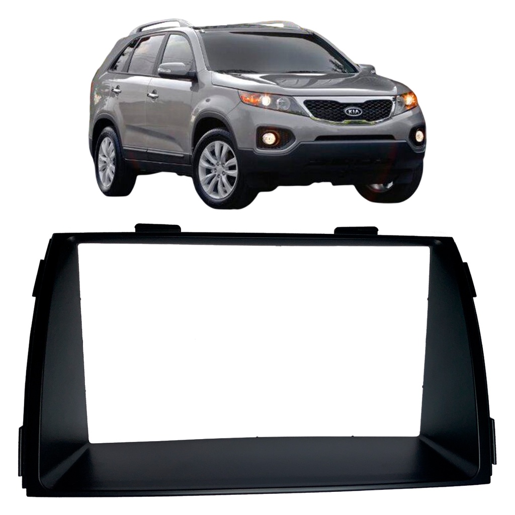 Moldura 2 DIN 7" Kia Sorento 2010-2012 Preta Fiamon 3169 em Oferta na Shopee