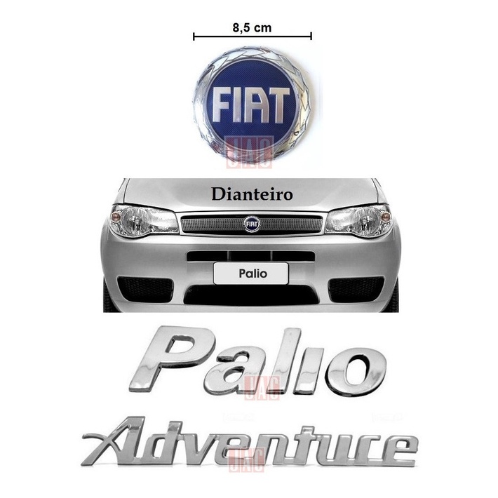 Emblemas Palio Adventure + Fiat Da Grade - 2005 À 2008