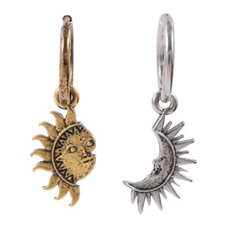 Personalidade Brincos De Sol E Lua Arco Assimétrico Para Homens Casal Vintage Jóias Presentes Do Dia Dos Namorados