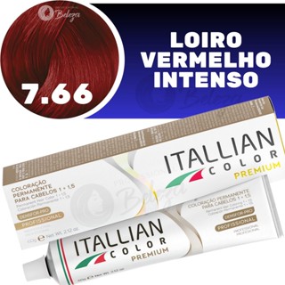 Coloração Itallian Color Louro Vermelho Intenso 7.66 60g