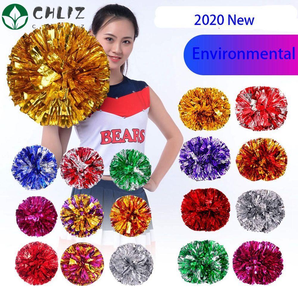 CHLIZ Líder De Torcida Pom Poms Vestir Roupa Fantasia Furo Duplo Cabo Dance Party Decorator