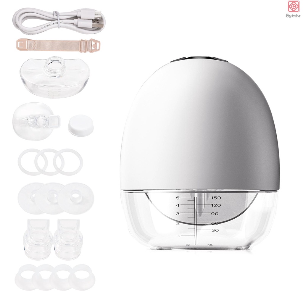 ✨ Bomba Tira Leite Portátil Com Mãos Livres Elétrica Tela LED Para Amamentação 4 Modos 9 Nível De Sucção Baixo Ruído Bateria Embutida Coletor De 150ml Ho