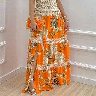 Vestido Longo Sem Manga Desbotamento E Saia Não Pegajosa