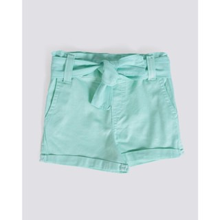 Short Bebê Sarja Com Faixa Clochard Verde Claro