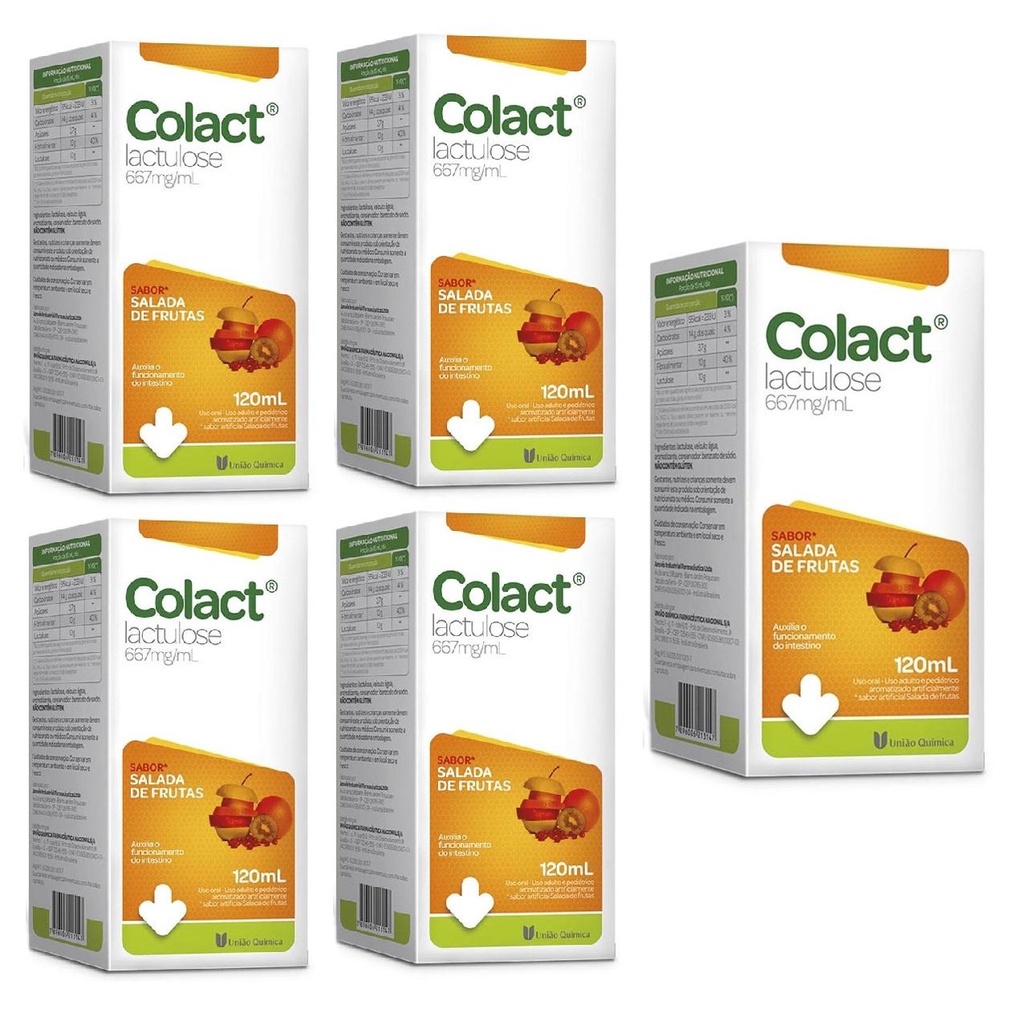 Kit Colact Com 5 Unidades Sabor Salada De Frutas 120ml Cada