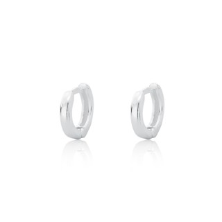 Brinco Argola De Clique 9mm Prata 925