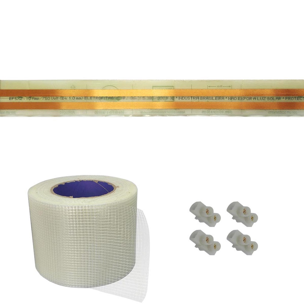 Kit Eletrofita 2 Pistas 1 Metro 750V 10A em Oferta na Shopee
