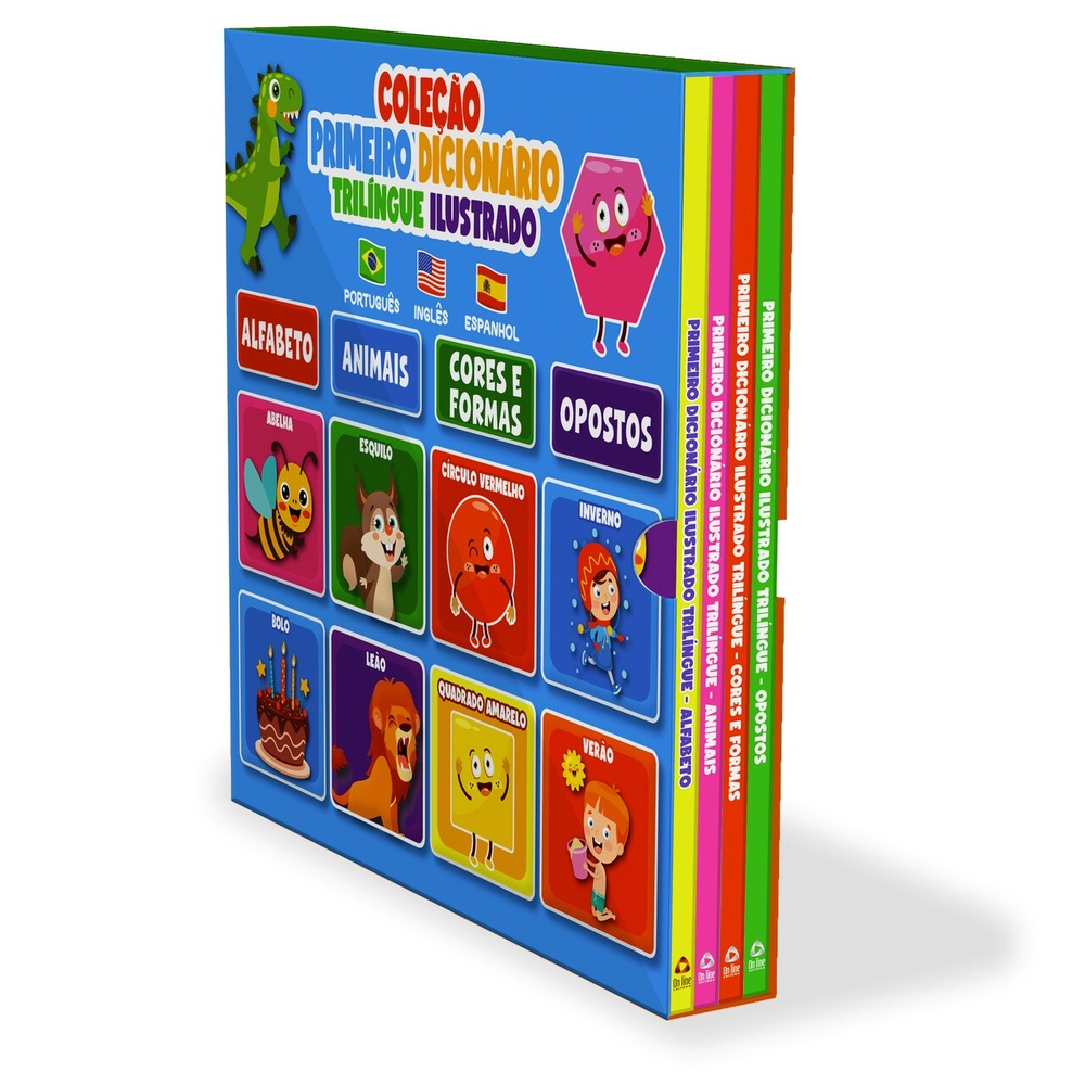 BOX - Coleção Primeiro Dicionário Trilíngue Ilustrado em Oferta na Shopee