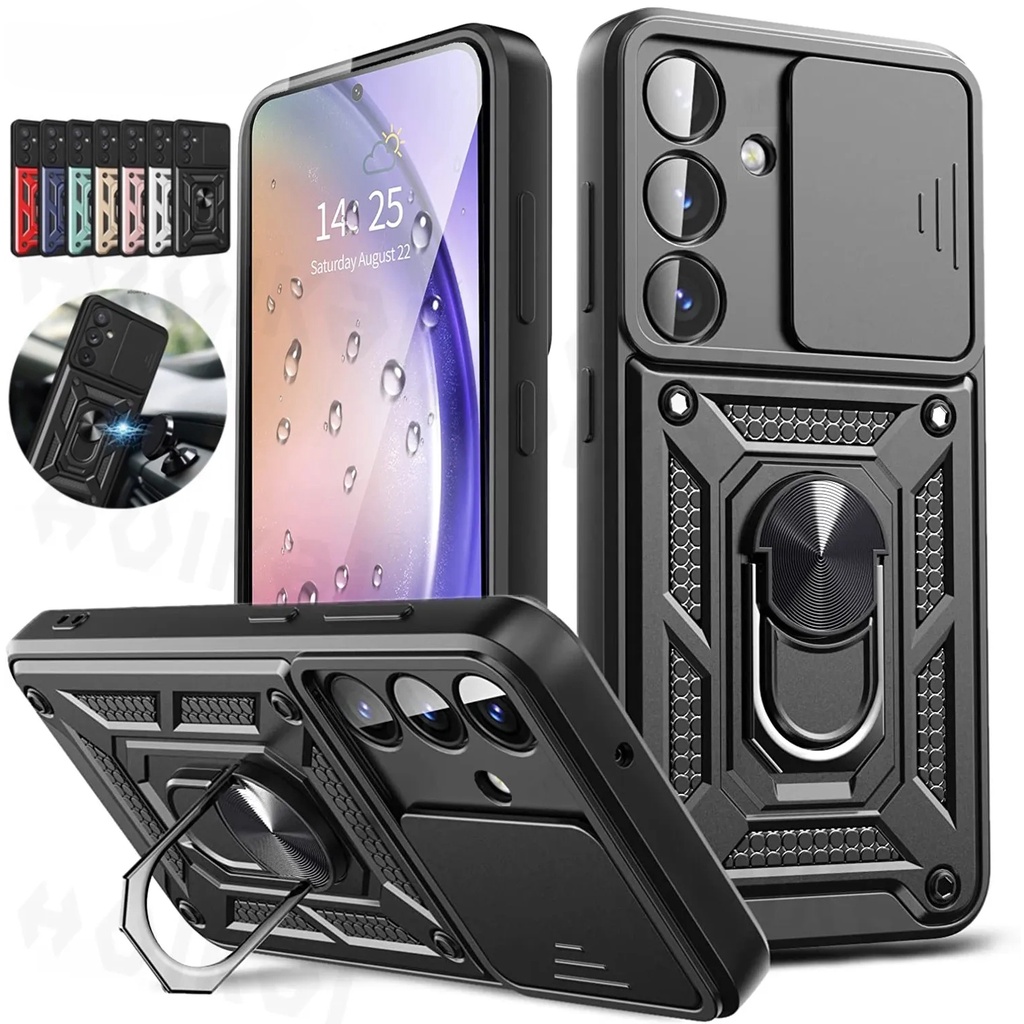 Capa De Armadura De Luxo À Prova De Choque Para Samsung Galaxy A14 A24 A34 A54 A13 Lite A23 A33 A53 A73 A04s A52 A12 M12 A22 A32 A52s A22s Suporte De Rotação