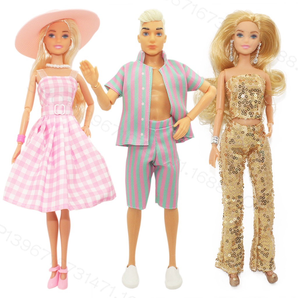 Roupas de boneca do mesmo estilo do filme, roupas + acessórios + conjuntos de sapatos, brinquedos para meninas, jogos de