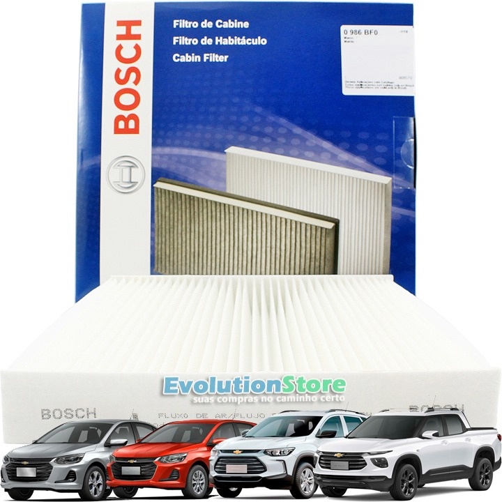 Filtro De Cabine Ar Condicionado Novo Onix Tracker Montana | Bosch 0986BF0729