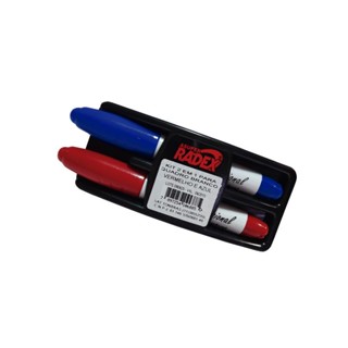 Kit apagador e pincel para quadro branco Azul/Vermelho Radex