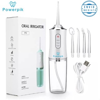 Irrigador Oral Ultra Water Flosser Powerpik P850 Portátil Sem Fio Recarregável Bivolt Automático – Fio Dental de Água - Profunda higiene Bucal e Dental.
