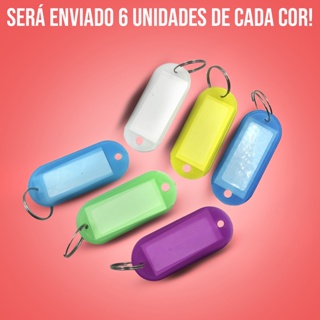 Chaveiro Identificador Organizador Chave 12pçs Escrita Color em Oferta na Shopee