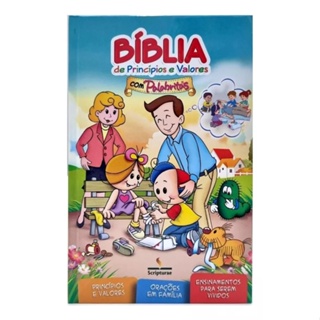 Bíblia Infantil De Princípios E Valores Com Palabritas Capa Dura em Oferta na Shopee