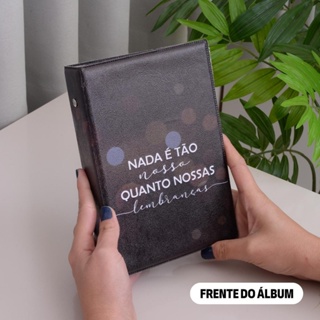 Álbum Fotográfico 100 Fotos 13x18 LEMBRANÇAS Viagem Família Preto em Oferta na Shopee