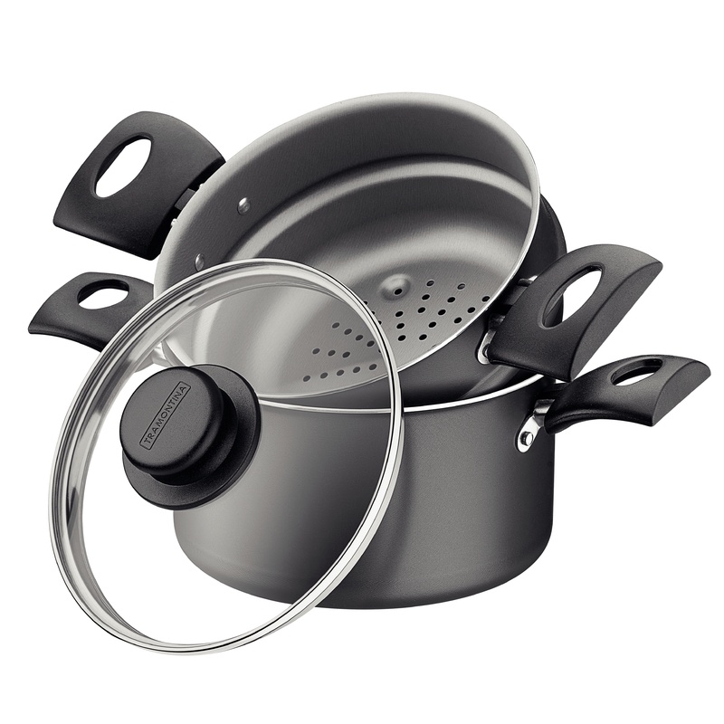 Cuscuzeira Tramontina antiaderente 16 cm Turim chumbo em Oferta na Shopee