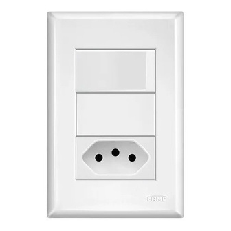 Interruptor Simples 16a E Tomada 2 P + T 10a Evidence Fame em Oferta na Shopee