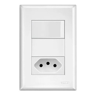 Interruptor Simples 16a E Tomada 2 P + T 10a Evidence Fame em Oferta na Shopee