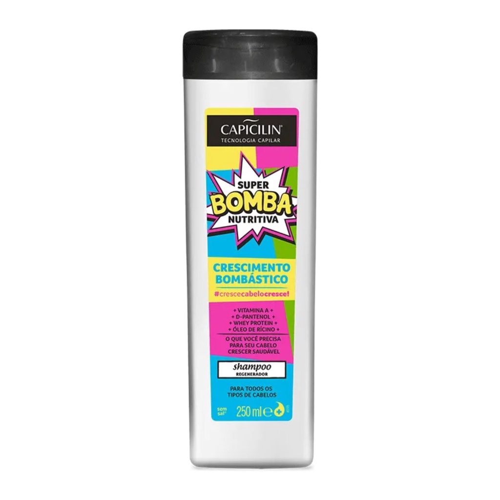Shampoo Super Bomba Nutritiva 250ml - Capicilin