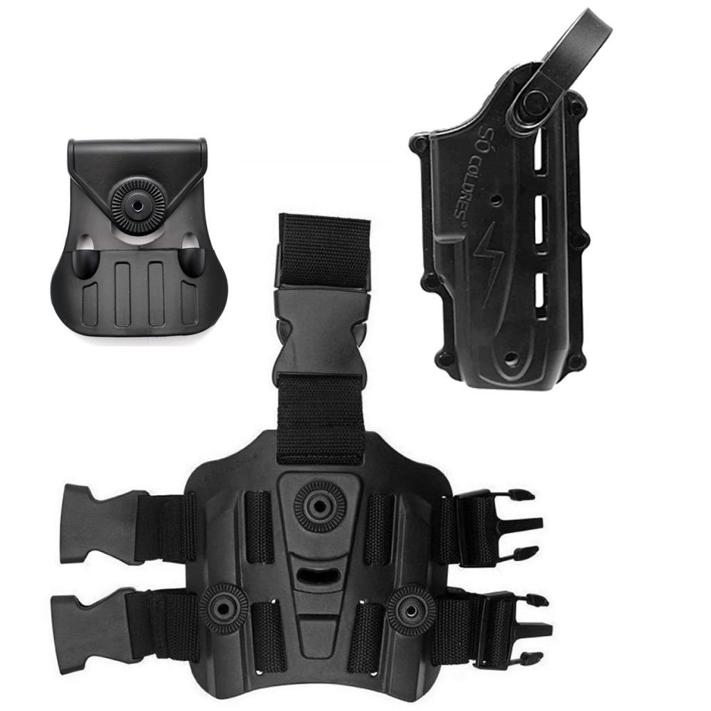Coldre de Perna SPARK  + Pad de Cintura Só Coldres