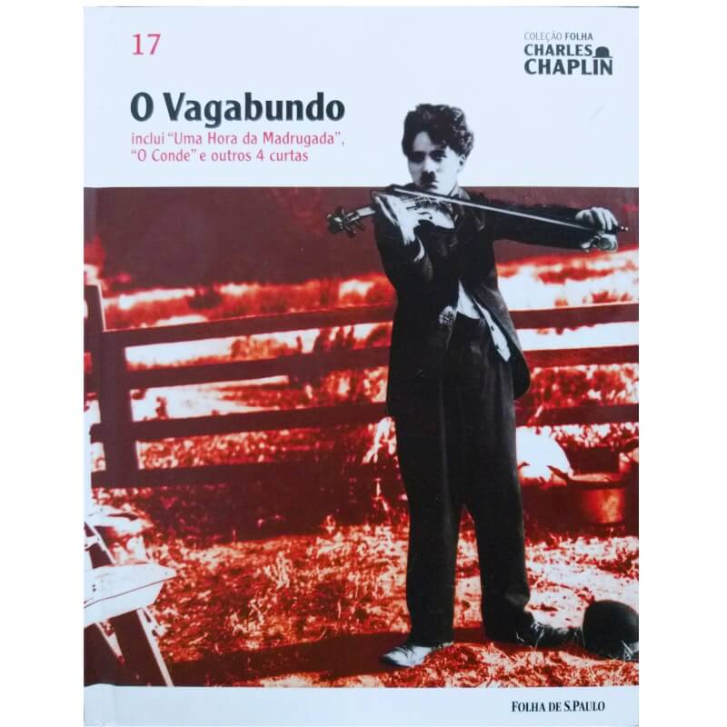 Livro/DVD Coleção Folha Charles Chaplin Vol. 17 O Vagabundo Inclui "Uma Hora da Madrugada", "O Conde" e outros 4 Curtas