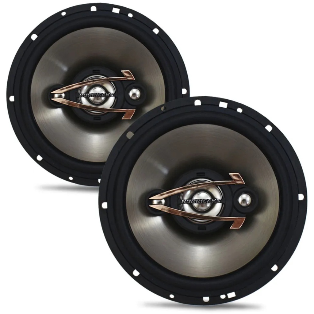 Par de Alto Falantes Quadraxial Hurricane 6" QR-6 160W RMS 4 Ohms