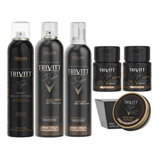 Lacca Mousse Creme Modelar Brilho Penteados Trivitt Pó