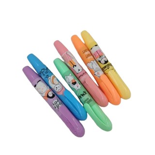 Kit Com 6 Marca Texto Colorido Escolar Faculdade Canetinhas