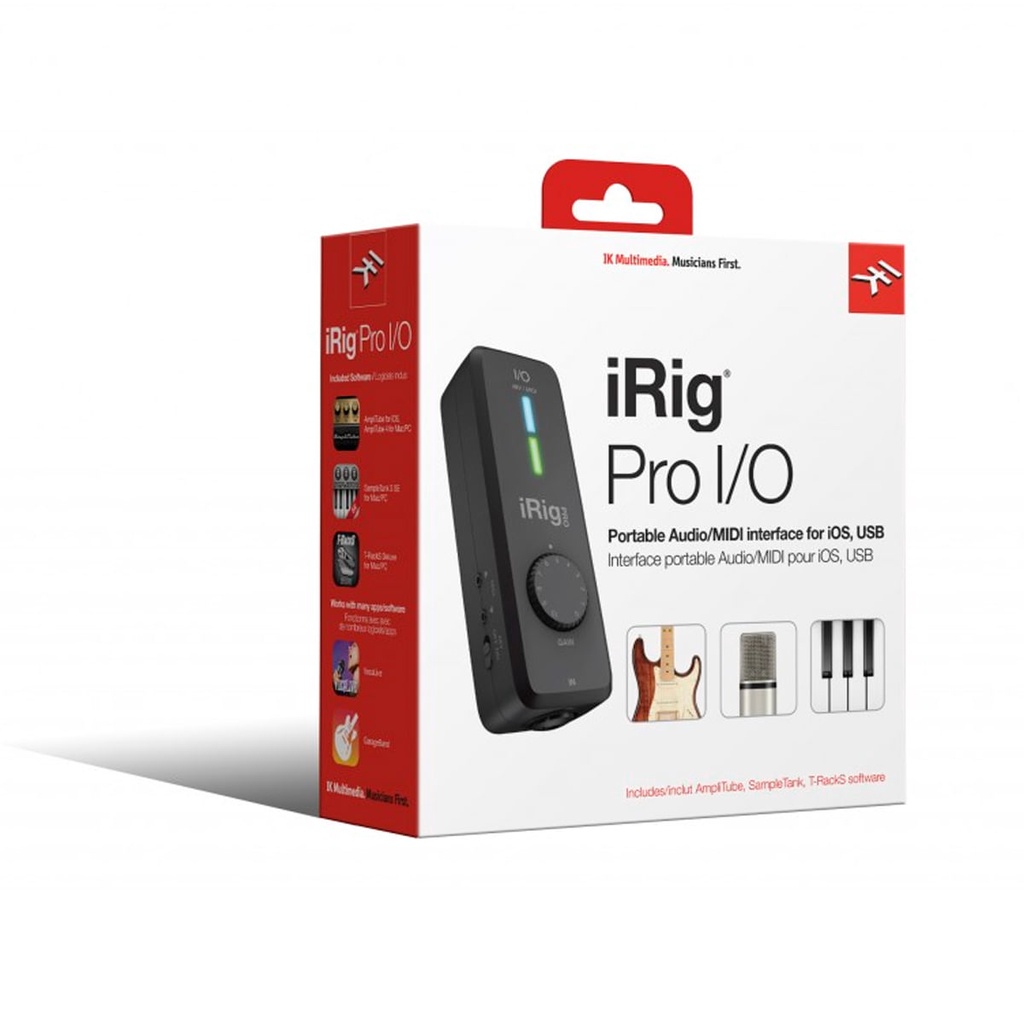 IK Multimedia Interface de áudio iRig Pro I/O para iPhone, iPad, Mac, iOS e PC c