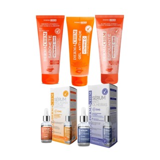 Kit Skin Care para Manchas Dermachem 5 un Sérum Clareador Melasma + Anti-Olheiras + Sabonete + Gel + Esfoliante