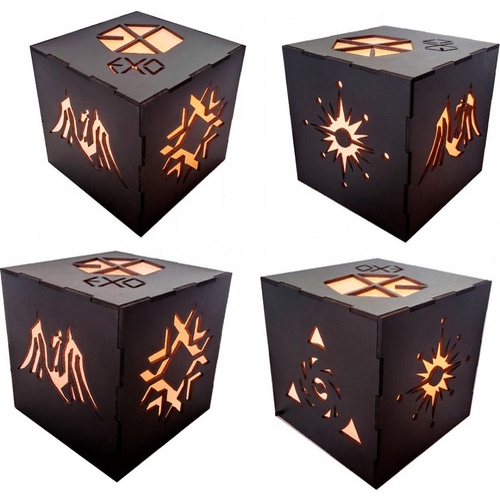 Luminaria Abajur  K-pop Exo Abajur Exo De Mesa Decorativa Geek Gamer