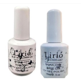 Kit Com 6 Top Coat Lirió + 6 Base Gel Lirió Unha Acrigel Manicure Revestimento