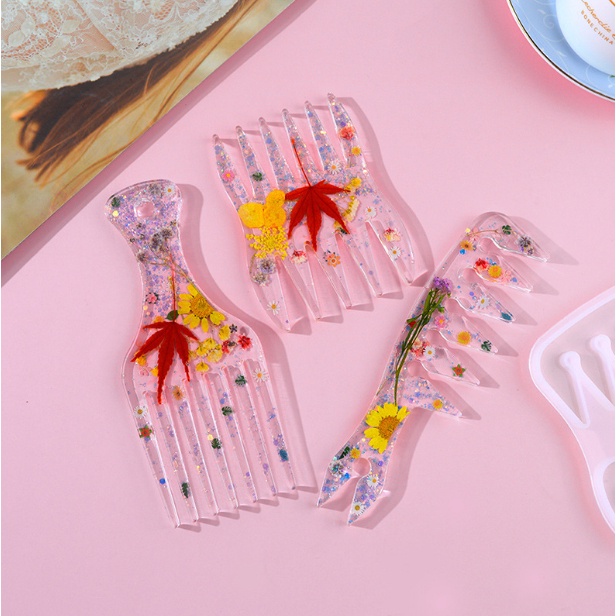 Molde de Silicone Para Arte PENTE de Resina Artesanato DIY em Oferta na Shopee