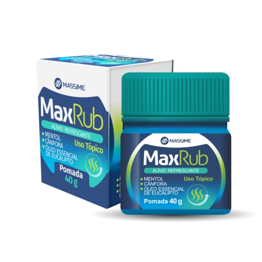 MAXRUB-Mentol,Cânfora e Eucalipto- 40ml