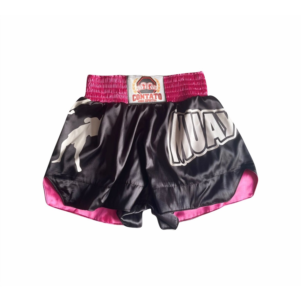 Short Muay Thai Cetim Com Elastano Oferta 40,00 em Oferta na Shopee