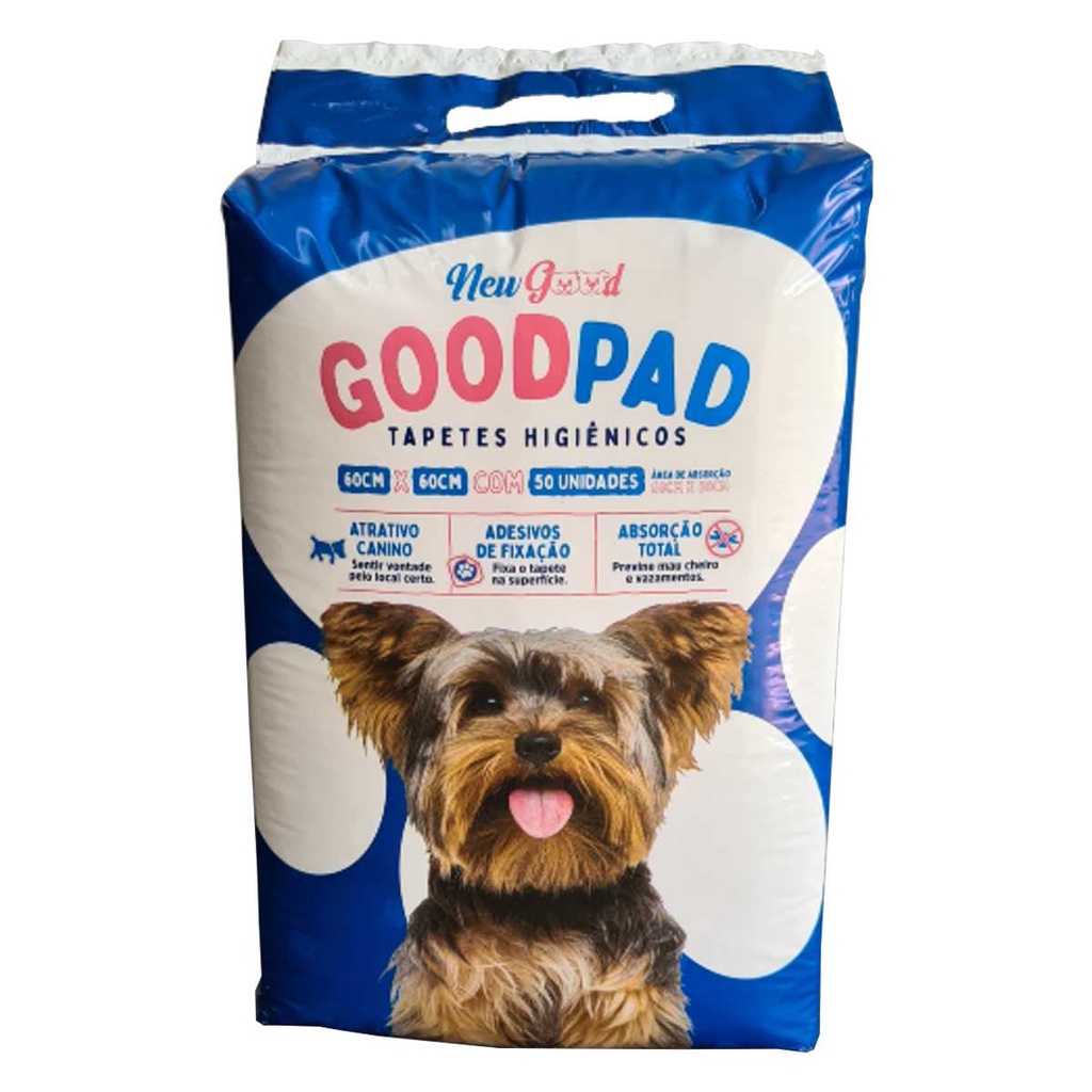 Tapete higiênico pet para cachorro Good Pad 60x60 cm pacote com 50 unidades