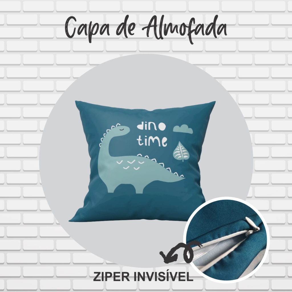 Kit 3 Capas de Almofadas Decorativas Almofada Dinossauros INFANTIL 52 — imagem 2 de 2
