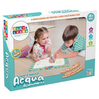 Tapete Mágico Acqua Play e Learn Alfanumérico 32X44cm Multikids - BR1745